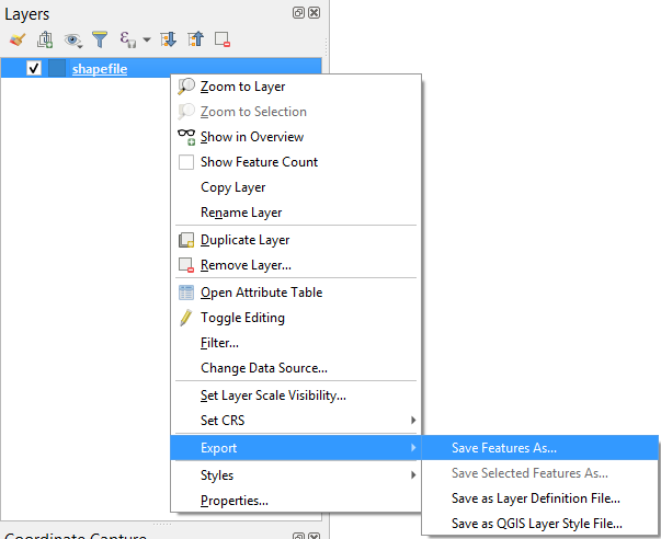 export shapefile to geojson